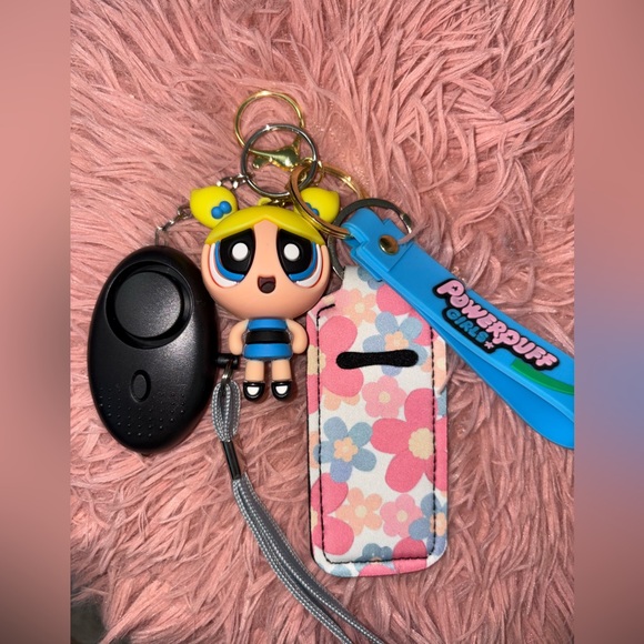 Accessories - Powerpuff Girls Keychain Set with Floral Holder
